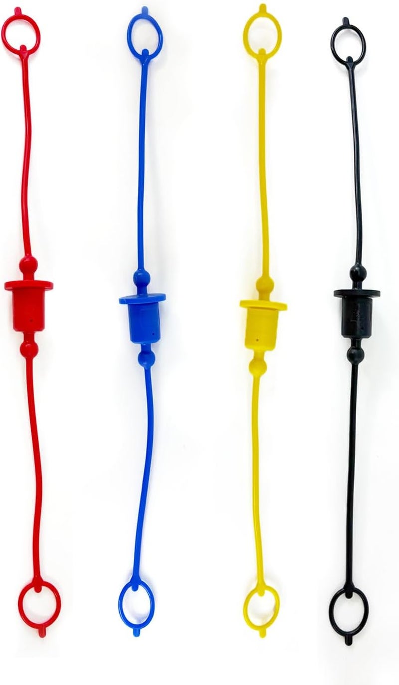 AKSPARE 4Sets Hydraulic Coupler Male Dust Cap and Female Plug Cover,ISO A Hydraulic Quick Disconnects Port Plug Fittings (ISO-A 1/4) - Image 2